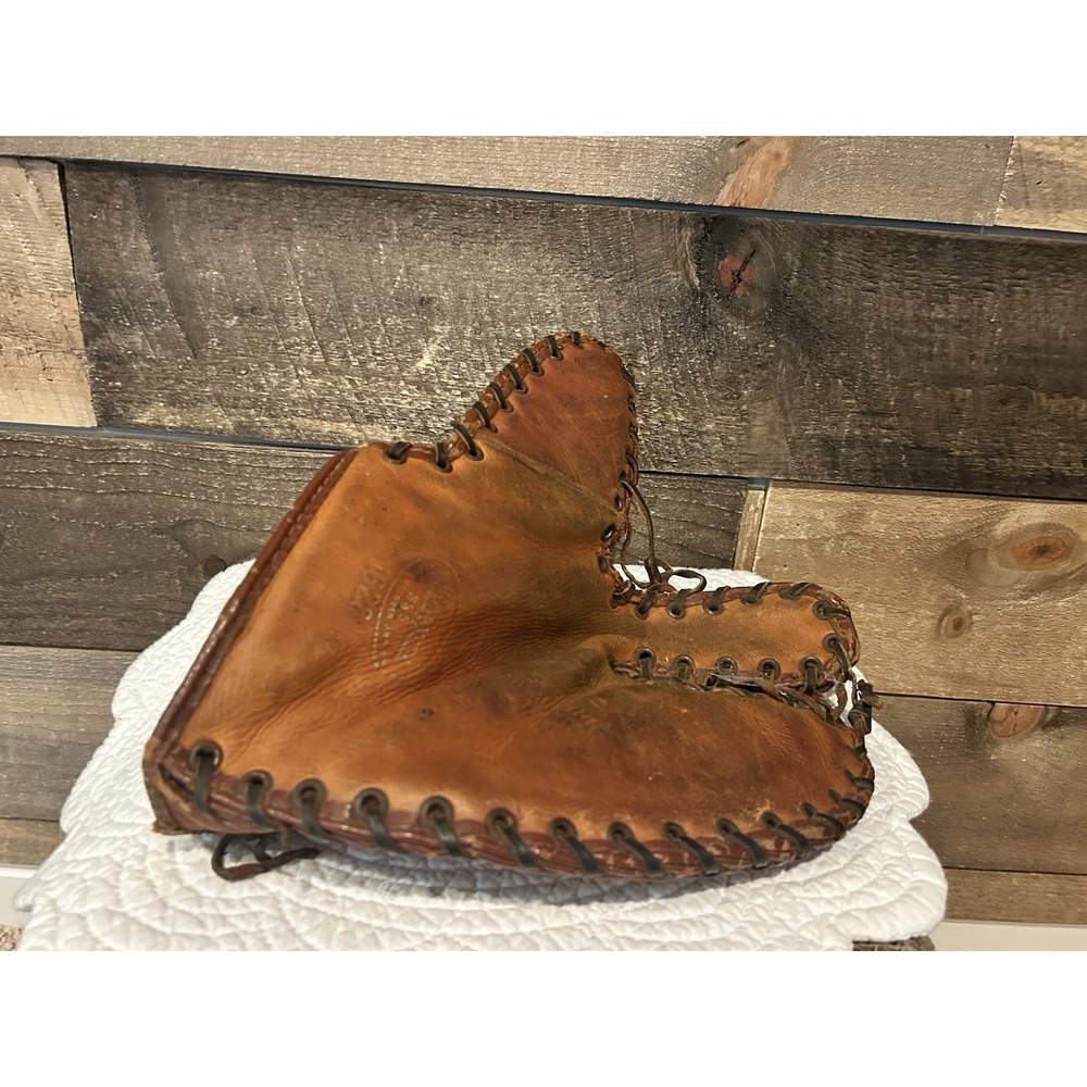 VTG Baseball glove Mitt Pat 2281315 Brown Leather